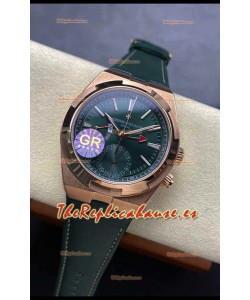 Vacheron Constantin Overseas Dual Time Oro Rosado Reloj Réplica Suizo Espejo 1:1 en Dial Verde