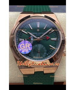 Vacheron Constantin Overseas Dual Time Oro Rosado Reloj Réplica Suizo Espejo 1:1 en Dial Verde
