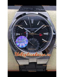 Vacheron Constantin Overseas Dual Time Acero Inoxidable Réplica Suiza Espejo 1:1 Dial Negro