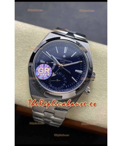 Vacheron Constantin Overseas Dual Time Acero Inoxidable Réplica Suiza Espejo 1:1 Dial Azul