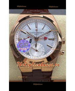 Vacheron Constantin Overseas Dual Time Oro Rosado Reloj Réplica Suizo Espejo 1:1 in Dial Acero