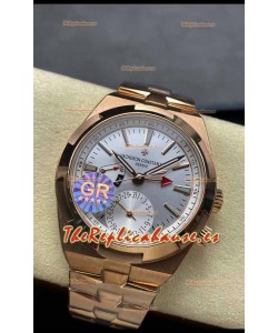 Vacheron Constantin Overseas Dual Time Oro Rosado Reloj Réplica Suizo Espejo 1:1 in Dial Acero