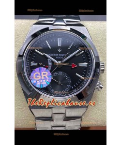 Vacheron Constantin Overseas Dual Time Acero Inoxidable Réplica Suiza Espejo 1:1 Dial Negro