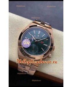 Vacheron Constantin Overseas Dual Time Oro Rosado Reloj Réplica Suizo Espejo 1:1 en Dial Verde
