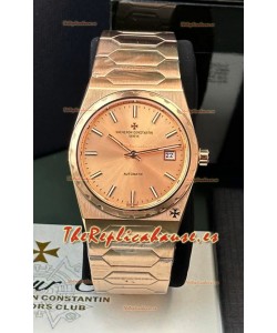 Vacheron Constantin Historiques 222 Super Clone 37MM Oro Rosado Reloj en Dial Rosa 