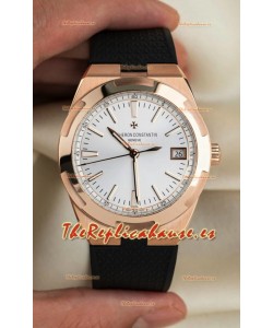 Vacheron Constantin Super Clone Overseas Edition Caja Oro Rosado Correa de Goma