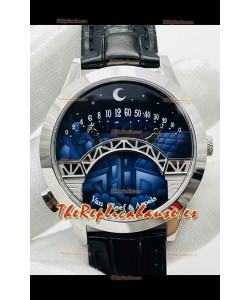 Van Cleef & Arpels Lady Arpels Pont des Amoureux en Acero Inoxidable Correa Negra