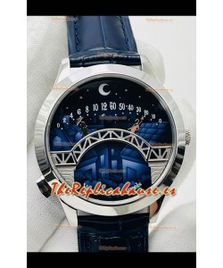 Van Cleef & Arpels Lady Arpels Pont des Amoureux en Acero Inoxidable Correa Azul Marino