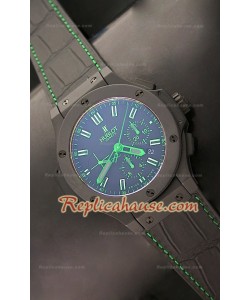 Hublot Big Bang Caja de Cerámica, Acabado Mate y Marcas Verdes