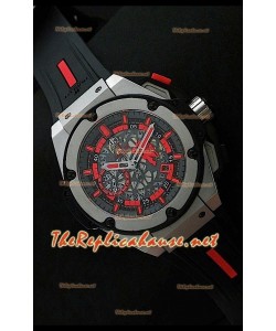 Hublot Keng Power Manchester United Reloj Suizo de Acero Pulido