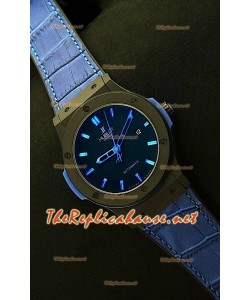 Hublot Big Bang Reloj Suizo en Carcasa de PVD - Correa Azul de 44.5MM