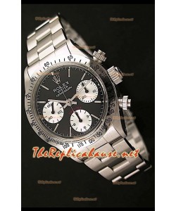 Rolex Cosmógrafo Daytona Ventage 6265 Reloj Suizo con Esfera Negra