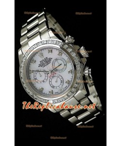 Rolex Daytona Reloj Cosmógrafo con Movimiento Suizo 7750 y Bisel CZ