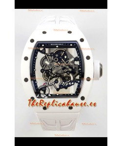  Reloj Richard Mille RM055 MVMNT con volante de inercia variable de cerámica blanca Superclon