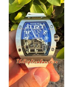 Reloj Richard Mille RM67-01 Superclon de titanio con correa blanca extraplana