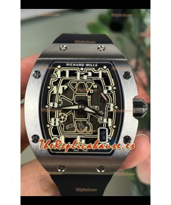 Reloj Richard Mille RM67-01 Superclon de titanio con correa negra extraplana