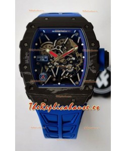 Reloj Richard Mille RM35-01 PSG Edition con caja de fibra de carbono y tourbillon auténtico, superclone