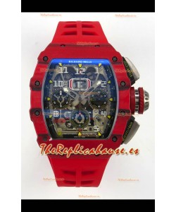 Reloj Richard Mille RM11-03 Superclon con caja de carbono rojo TPT