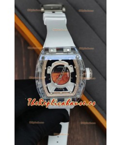 Reloj Richard Mille RM52-05 Pharrell Williams con caja de zafiros auténticos, réplica exacta de un reloj de pulsera
