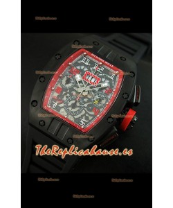 Richard Mille RM011 Edición Filipe Massa Carcasa de PVD Réplica Suiza
