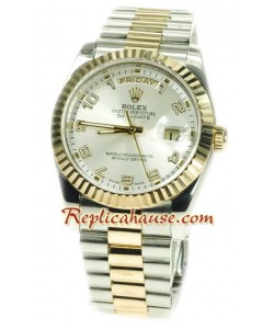 Rolex Réplica Day Date Dos Tonos Reloj Suizo