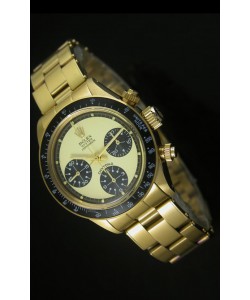 Rolex Daytona 6263 Cosmograph Dial Blanco, Caja en Oro
