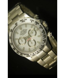 Rolex Daytona Cosmograph Reloj Réplica con Bisel de Cerámica Blanca