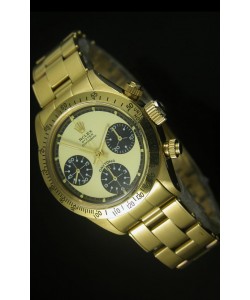 Rolex Daytona 6263 Cosmograph Dial Dorado en Oro, Caja en Oro