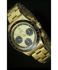 Rolex Daytona 6263 Cosmograph Dial Blanco, Caja en Oro