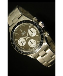 Rolex Daytona 6263 Cosmograph Dial Marrón Café, Bisel Negro