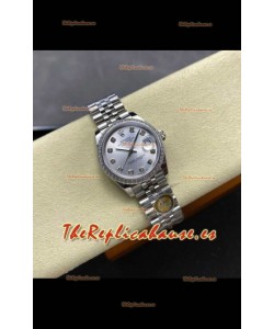 Reloj Rolex Superclon Datejust de 31 mm con esfera de acero y Jubilee Superclon