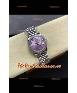 Reloj Rolex Superclon Datejust de 31 mm con esfera rosa y Jubilee Superclon