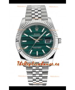 Reloj Rolex Datejust movimiento Cal.3235, esfera a rayas verdes y 41 mm, réplica de alta calidad