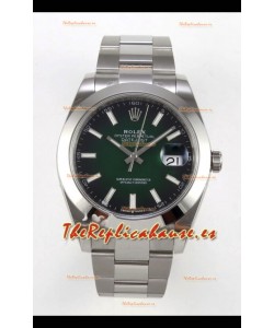 Reloj Rolex Datejust 126234 con esfera verde, caja Oyster, MVMNT con volante de inercia variable, superclon de 41 mm