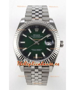 Reloj Rolex Datejust 126234 con esfera verde Jubilee, MVMNT con volante de inercia variable, superclon de 41 mm