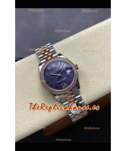Reloj Rolex Superclon Datejust de 31 mm con esfera morada y oro rosa