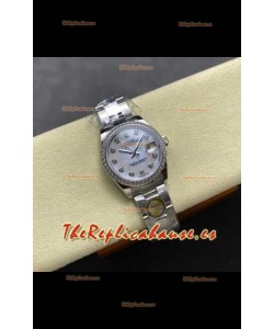Reloj Rolex Superclon Datejust de 31 mm con esfera perlada y esfera Oyster Superclon