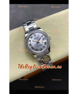 Reloj Rolex Superclon Datejust de 31 mm con esfera blanca y esfera Oyster Superclon