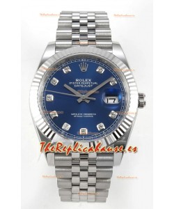Reloj Datejust Superclon 126334 con esfera de diamantes azules, 41 mm, MVMNT con volante de inercia variable 3235