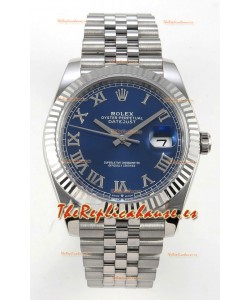 Reloj Datejust Superclon 126334 con esfera azul y números romanos, 41 mm, MVMNT con volante de inercia variable 3235