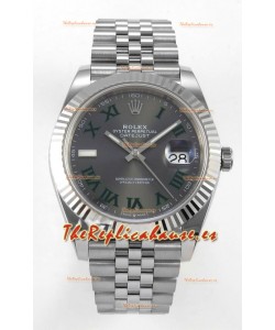 Reloj Datejust Superclon 126334 Wimbledon 41MM MVMNT con volante de inercia variable 3235
