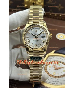 Reloj Rolex Day Date 228238 de oro amarillo, acero, esfera romana, superclon