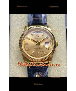 Reloj Rolex Day Date 128238 de oro amarillo con esfera de cristal dorado, superclon