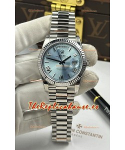Reloj Rolex Day Date 228236 de acero inoxidable con esfera azul hielo, réplica de alta calidad