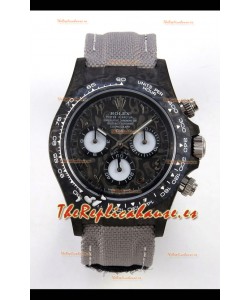 Reloj Rolex Daytona DiW Black Carbon con números arábigos, réplica perfecta