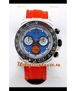 Reloj Rolex Daytona DiW Veloce blanco carbono con esfera roja, superclon