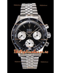 Reloj Rolex Daytona Paul Newman 37MM Tiffany & Co con esfera negra y cuerda manual, superclon