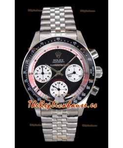 Reloj Rolex Daytona Paul Newman 37MM Tiffany & Co con esfera negra y cuerda manual, superclon