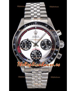 Reloj Rolex Daytona Paul Newman 37MM Tiffany & Co con esfera blanca y cuerda manual, superclon