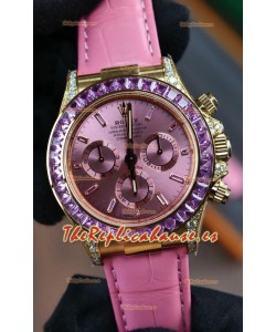 Reloj Rolex Daytona 126538TRO Superclon de oro amarillo con esfera rosa